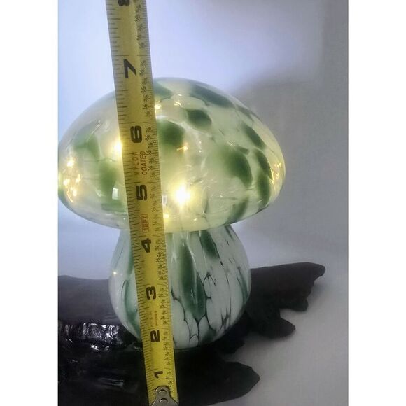 Glass Mushroom LED Light Home Decor. Fairy Lamp Green - Picture 5 of 13